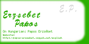 erzsebet papos business card